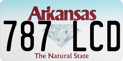 AR license plate 787LCD