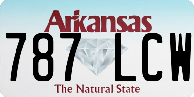 AR license plate 787LCW