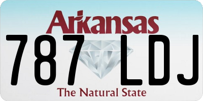 AR license plate 787LDJ