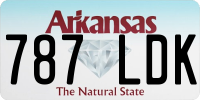 AR license plate 787LDK