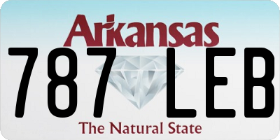 AR license plate 787LEB