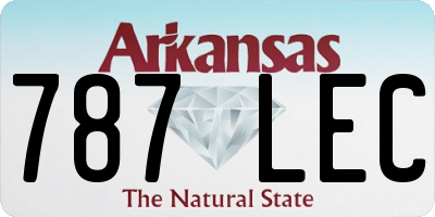 AR license plate 787LEC