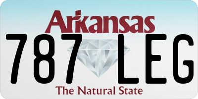 AR license plate 787LEG