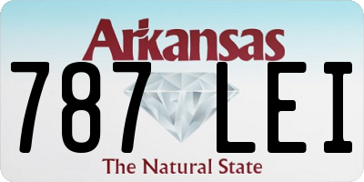 AR license plate 787LEI
