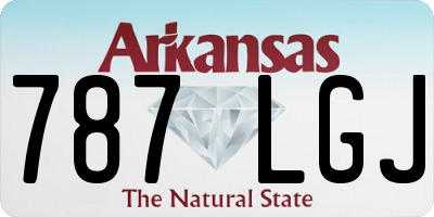 AR license plate 787LGJ