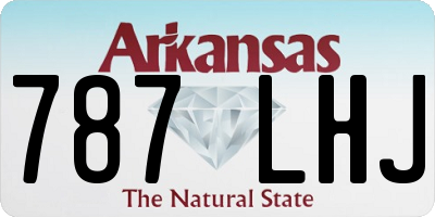 AR license plate 787LHJ