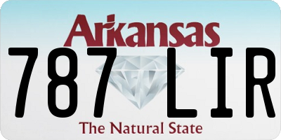 AR license plate 787LIR