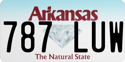 AR license plate 787LUW