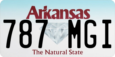 AR license plate 787MGI