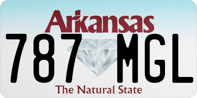 AR license plate 787MGL