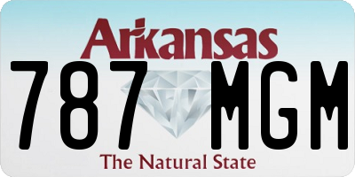 AR license plate 787MGM