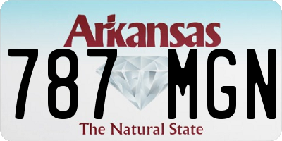 AR license plate 787MGN