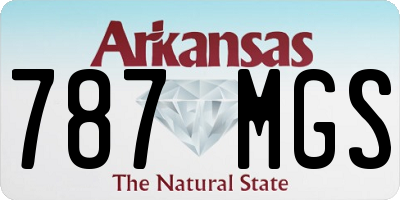 AR license plate 787MGS