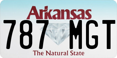 AR license plate 787MGT