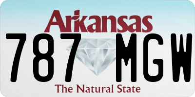 AR license plate 787MGW