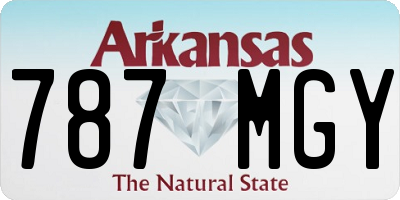 AR license plate 787MGY