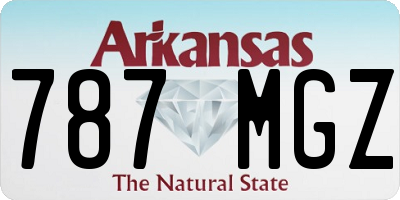 AR license plate 787MGZ