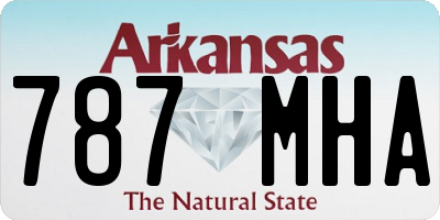 AR license plate 787MHA