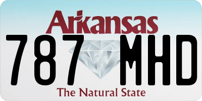 AR license plate 787MHD