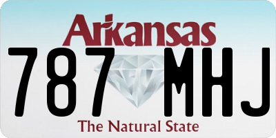AR license plate 787MHJ