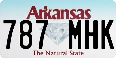 AR license plate 787MHK