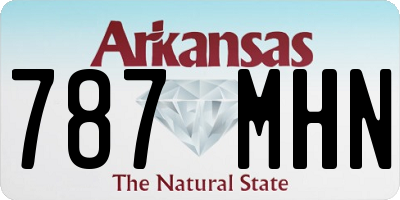AR license plate 787MHN