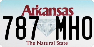 AR license plate 787MHO