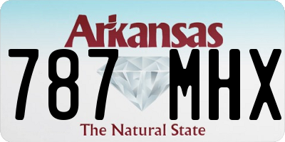 AR license plate 787MHX