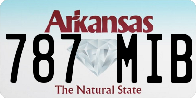 AR license plate 787MIB
