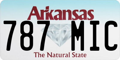 AR license plate 787MIC