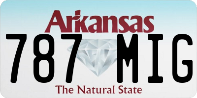 AR license plate 787MIG