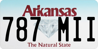 AR license plate 787MII