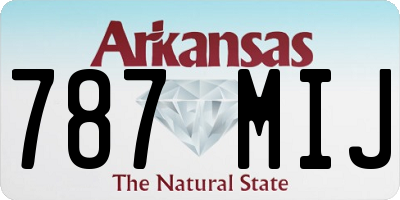 AR license plate 787MIJ
