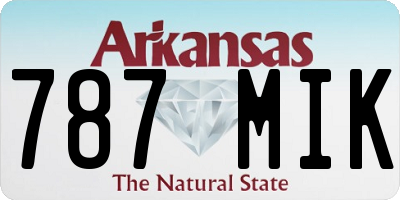 AR license plate 787MIK