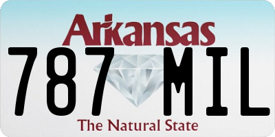 AR license plate 787MIL
