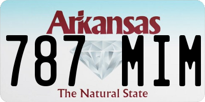 AR license plate 787MIM