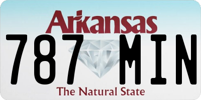 AR license plate 787MIN