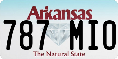 AR license plate 787MIO