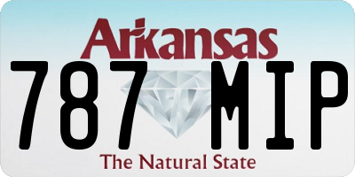 AR license plate 787MIP