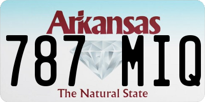 AR license plate 787MIQ