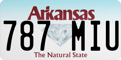 AR license plate 787MIU