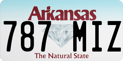 AR license plate 787MIZ