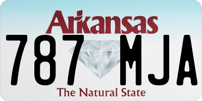 AR license plate 787MJA