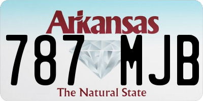 AR license plate 787MJB