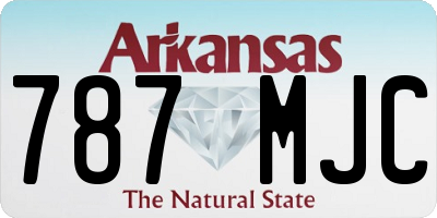 AR license plate 787MJC