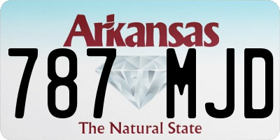 AR license plate 787MJD