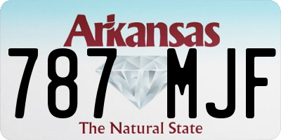 AR license plate 787MJF