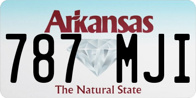 AR license plate 787MJI