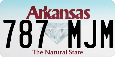 AR license plate 787MJM