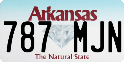 AR license plate 787MJN
